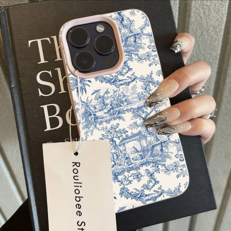 Phone Cases Blue - Fashion Blue White Porcelain Phone Case