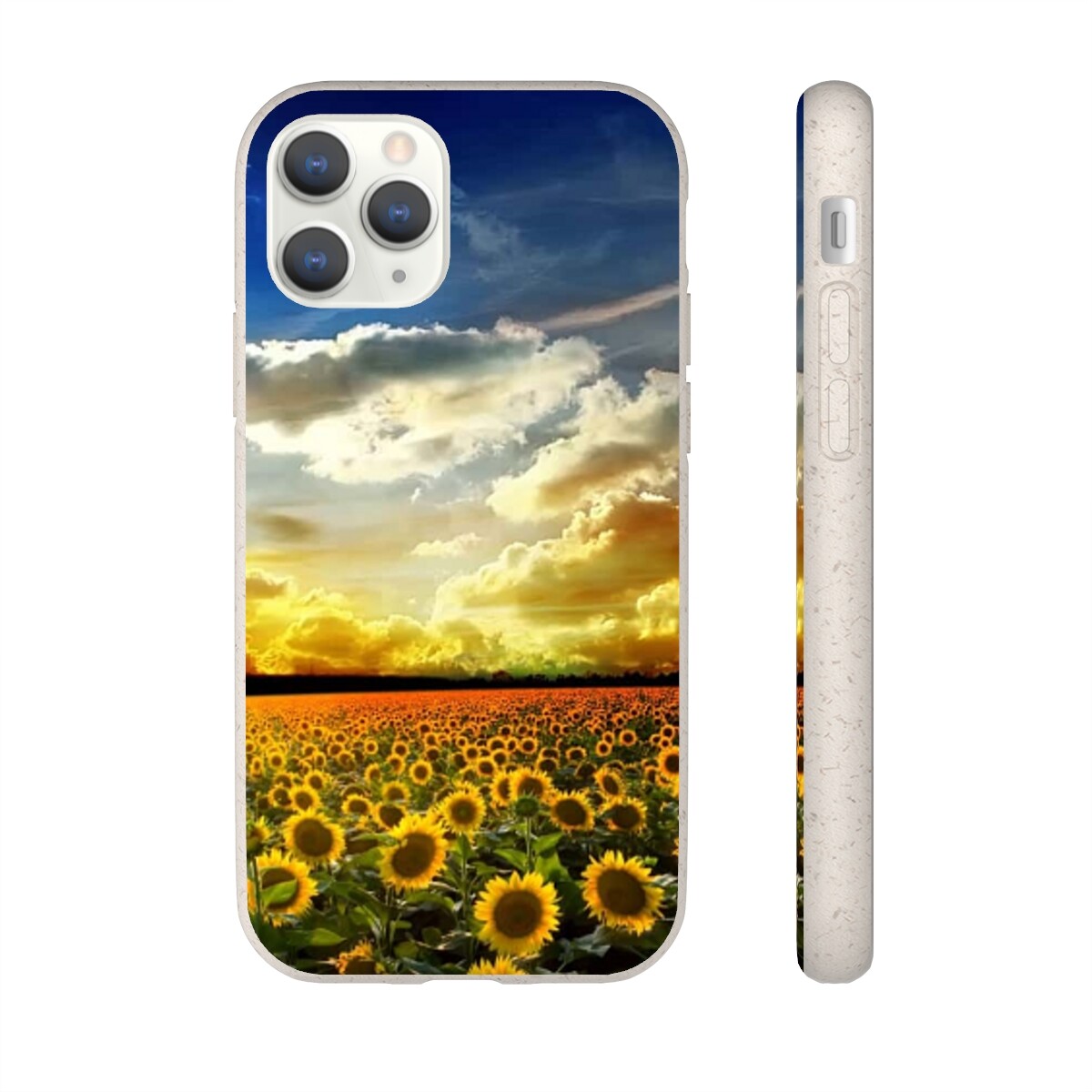 Phone Cases Biodegradable - Beautiful Scenic Sunflower Flower Transparent Mobile
