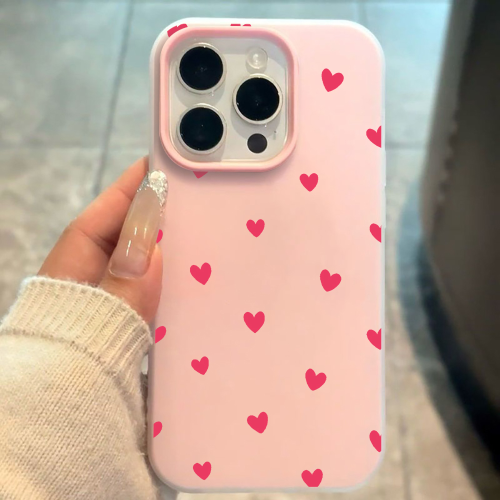 Red Love Heart Pattern Phone C - đánh giá và giá Phone Cases Red