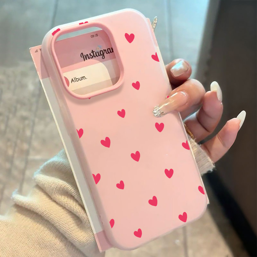 Red Love Heart Pattern Phone C - đánh giá và giá Phone Cases Red