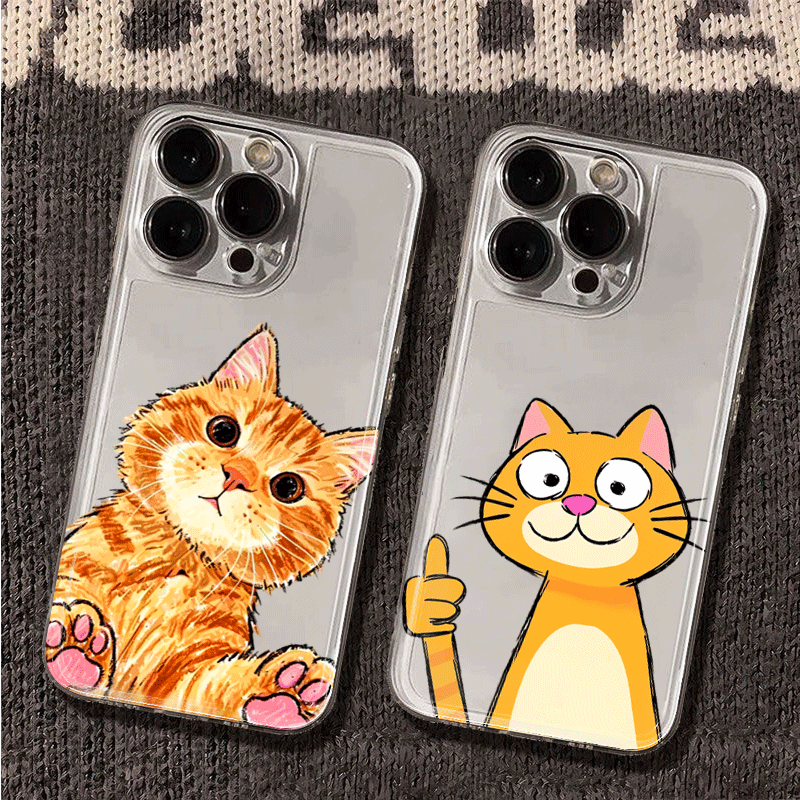 Cute Cartoon Orange Cat Patter - đánh giá và giá Phone Cases Red