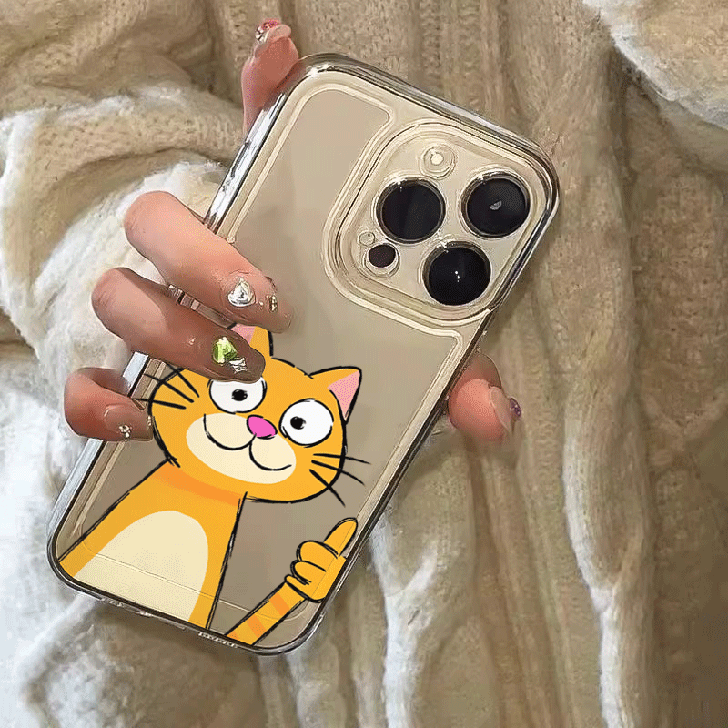 Cute Cartoon Orange Cat Patter - đánh giá và giá Phone Cases Red