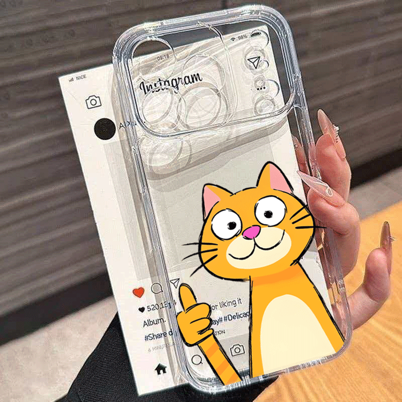 Cute Cartoon Orange Cat Patter - đánh giá và giá Phone Cases Red