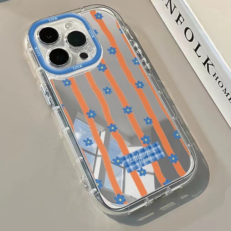 Blue Striped Flowers Pattern M - đánh giá và giá Phone Cases Blue