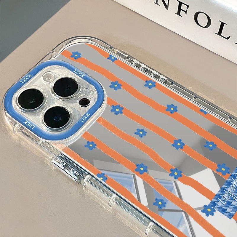 Blue Striped Flowers Pattern M - đánh giá và giá Phone Cases Blue