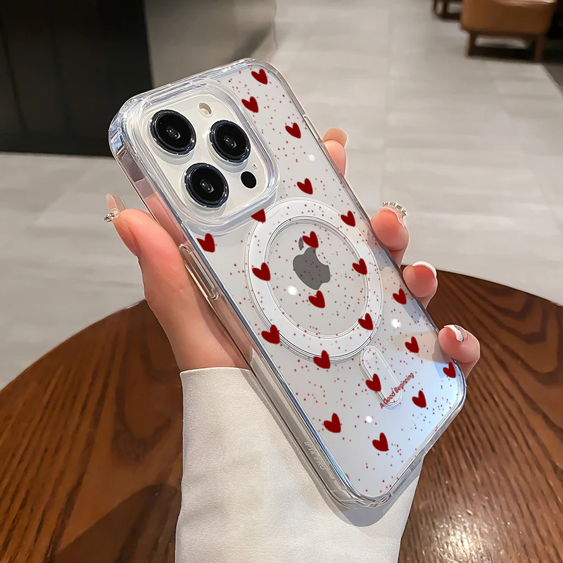 INS Red Love Heart Sexy Transp - đánh giá và giá Phone Cases Red