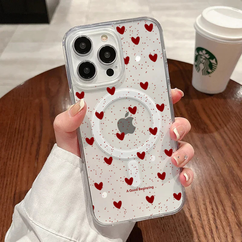 INS Red Love Heart Sexy Transp - đánh giá và giá Phone Cases Red