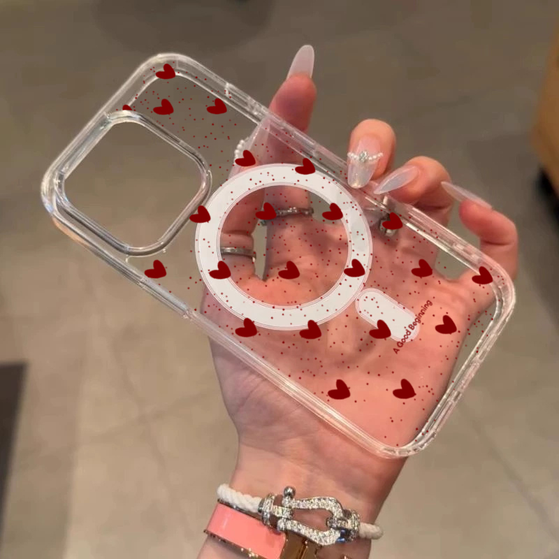 INS Red Love Heart Sexy Transp - đánh giá và giá Phone Cases Red