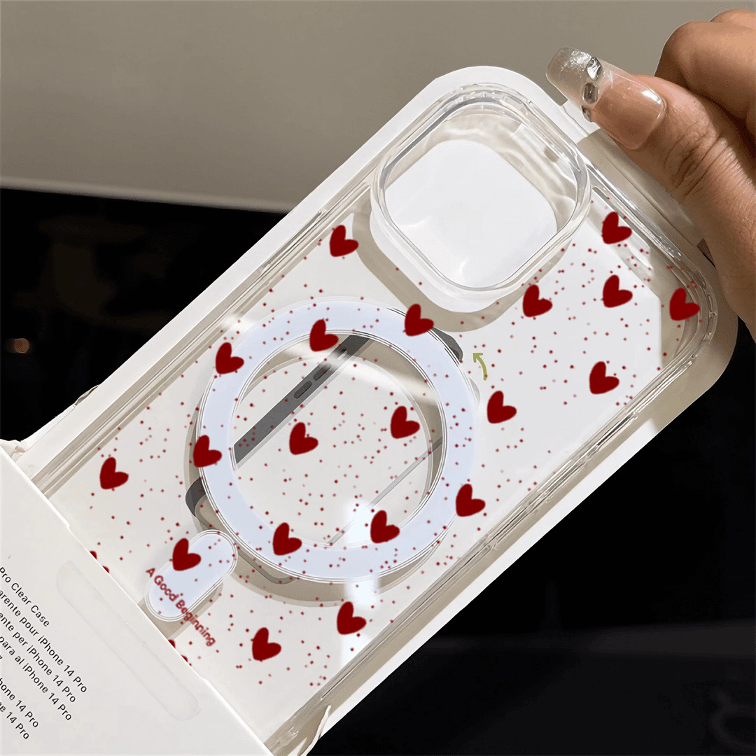 INS Red Love Heart Sexy Transp - đánh giá và giá Phone Cases Red