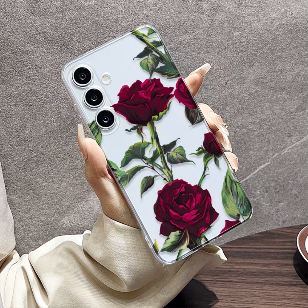 Aesthetic Red Rose Floral Phon - đánh giá và giá Phone Cases Red