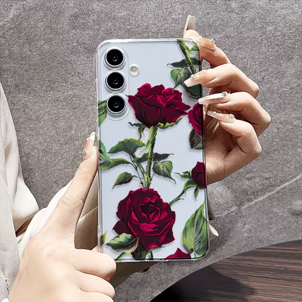 Aesthetic Red Rose Floral Phon - đánh giá và giá Phone Cases Red