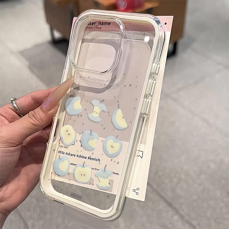 Cute Blue apple 2in1 Clear Pho - đánh giá và giá Phone Cases Blue