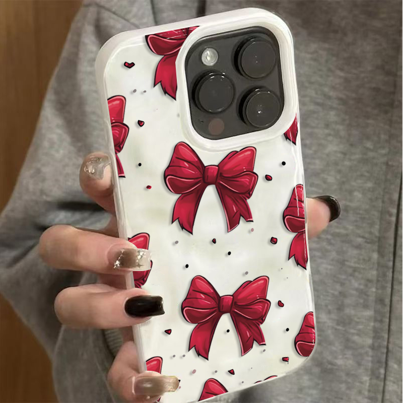 White Red Bow Pattern Phone Ca - đánh giá và giá Phone Cases Red