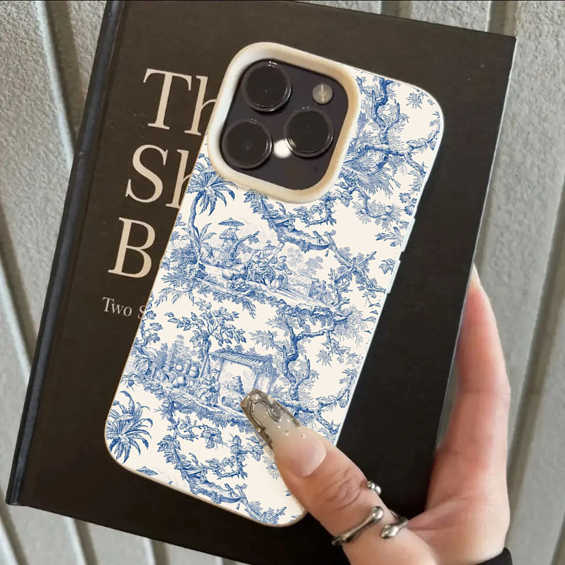 Fashion Blue White Porcelain P - đánh giá và giá Phone Cases Blue