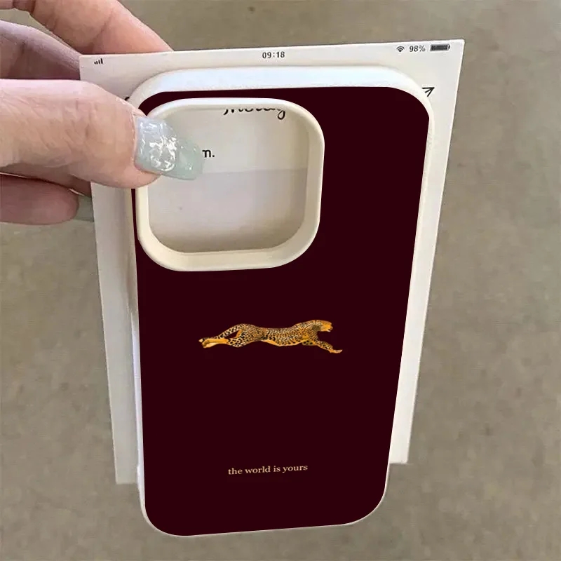 Fashion Leopard Wine Red Soft  - đánh giá và giá Phone Cases Red