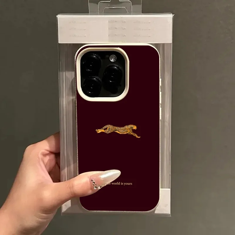 Fashion Leopard Wine Red Soft  - đánh giá và giá Phone Cases Red