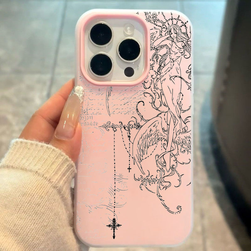 Gothic Style Angel Cross Line  - đánh giá và giá Phone Cases Drawing