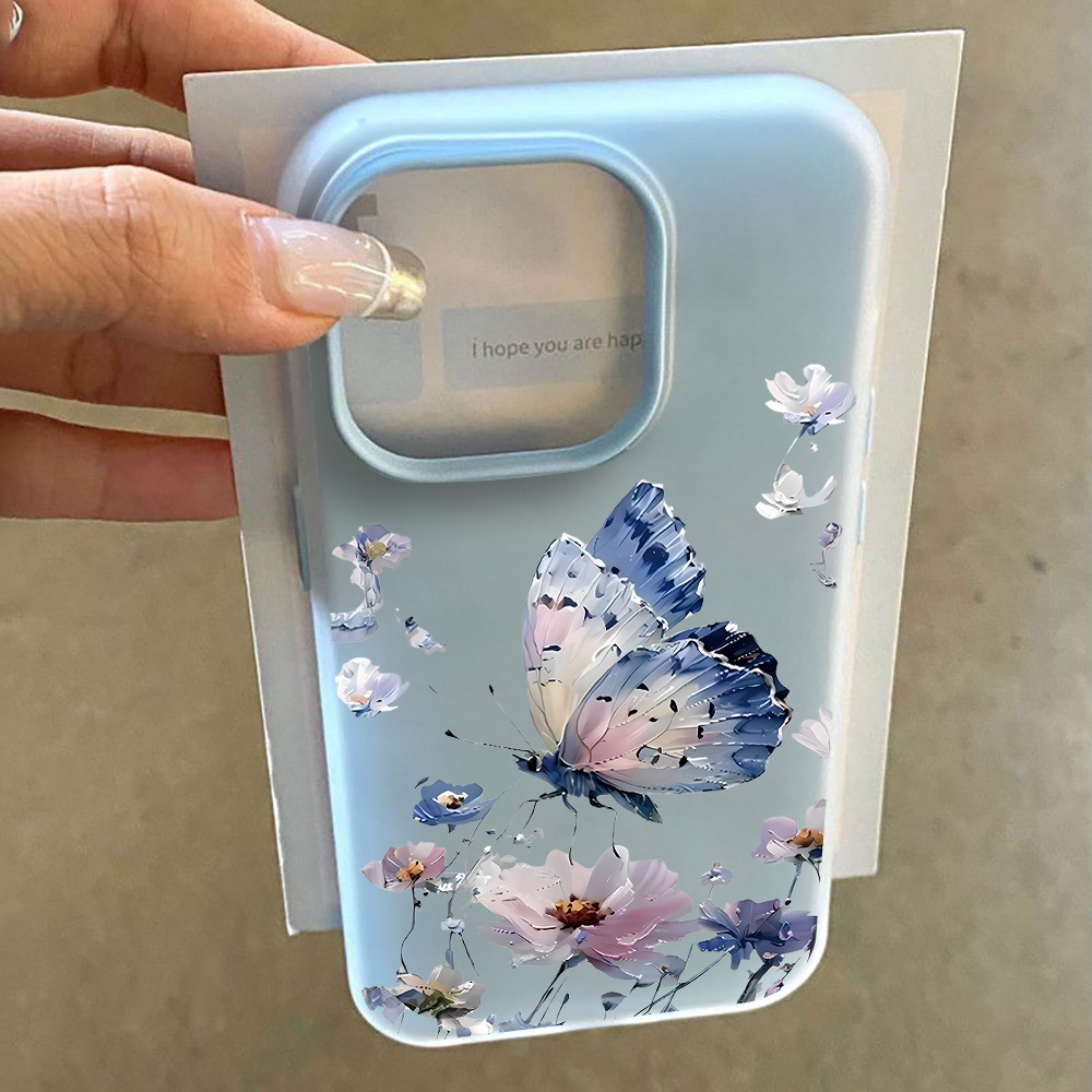 Watercolor Blue Purple Butterf - đánh giá và giá Phone Cases Blue