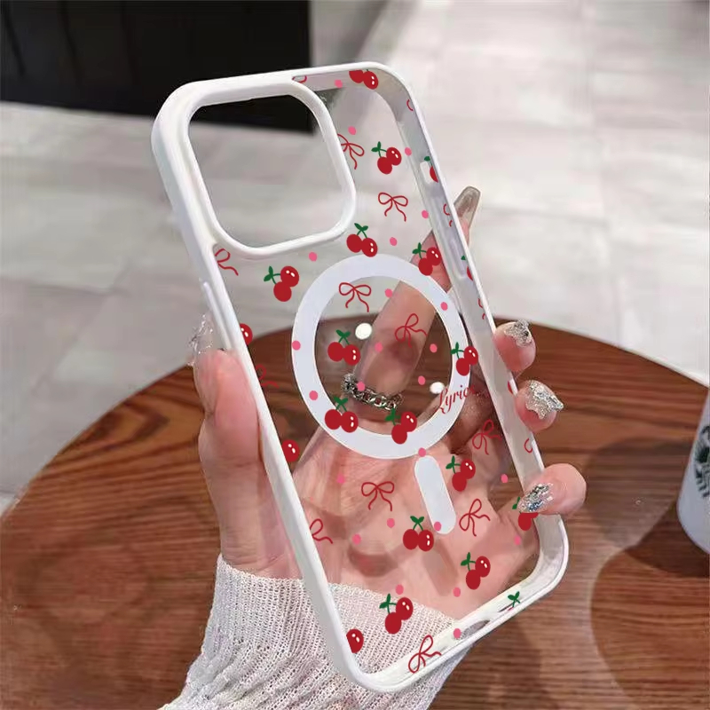 Red Cherry Printed Magnetic Ph - đánh giá và giá Phone Cases Red