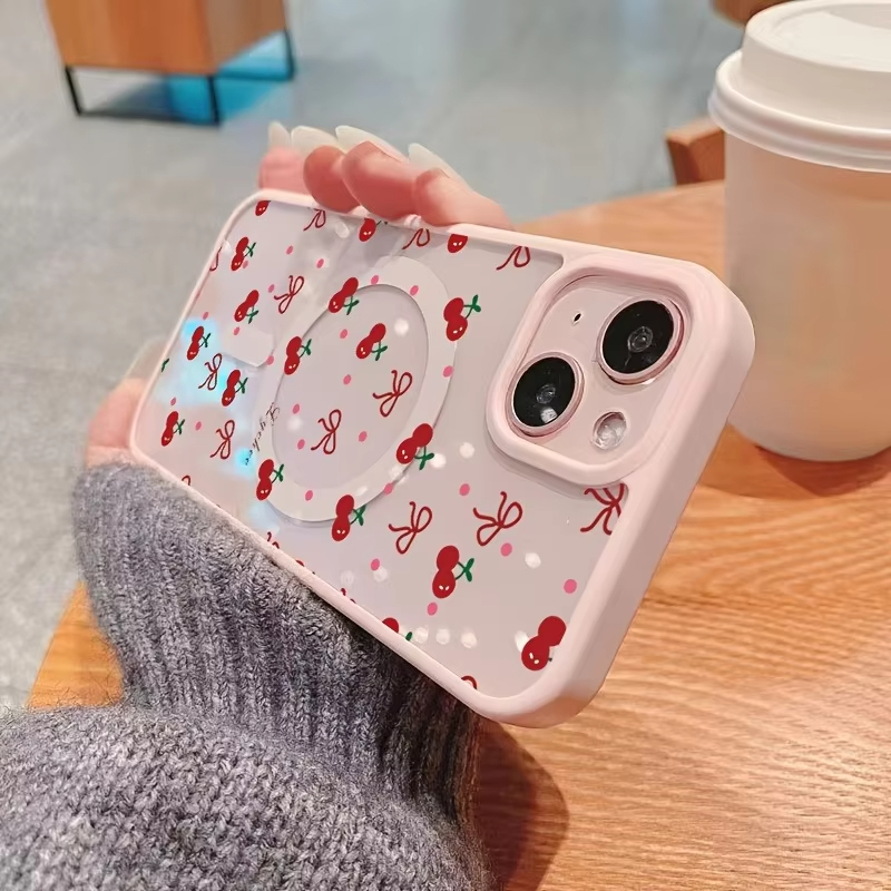 Red Cherry Printed Magnetic Ph - đánh giá và giá Phone Cases Red