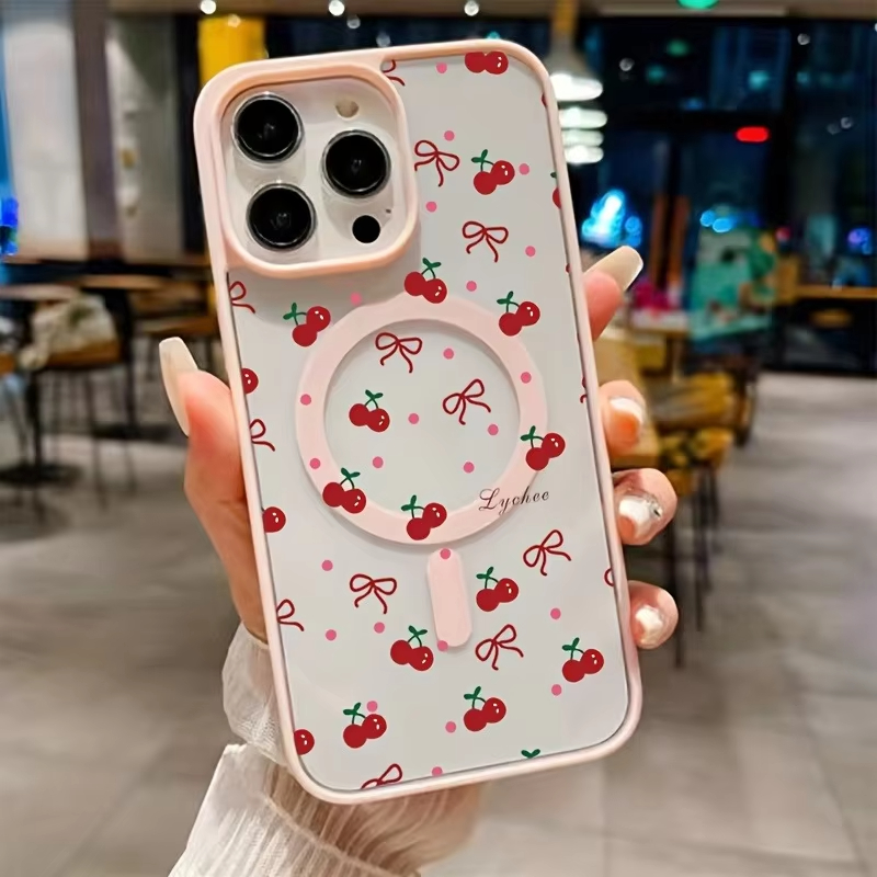 Red Cherry Printed Magnetic Ph - đánh giá và giá Phone Cases Red
