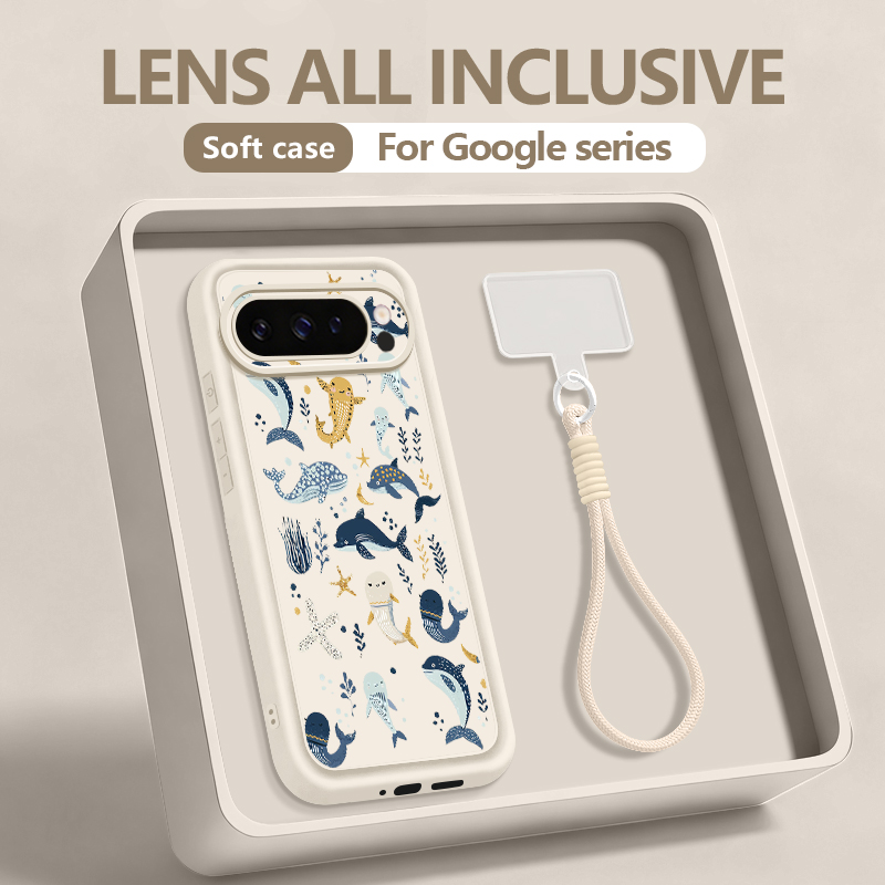 Shark Ocean Patterned TPU Phon - đánh giá và giá Phone Cases Pixel 9A