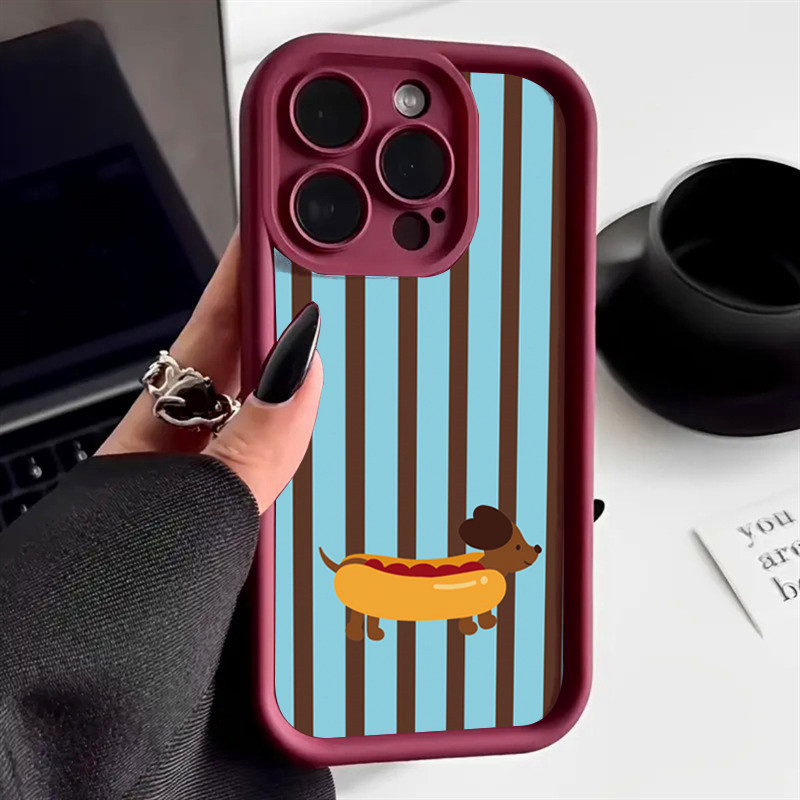 Retro Fun Striped Dachshund Pa - đánh giá và giá Phone Cases Australia