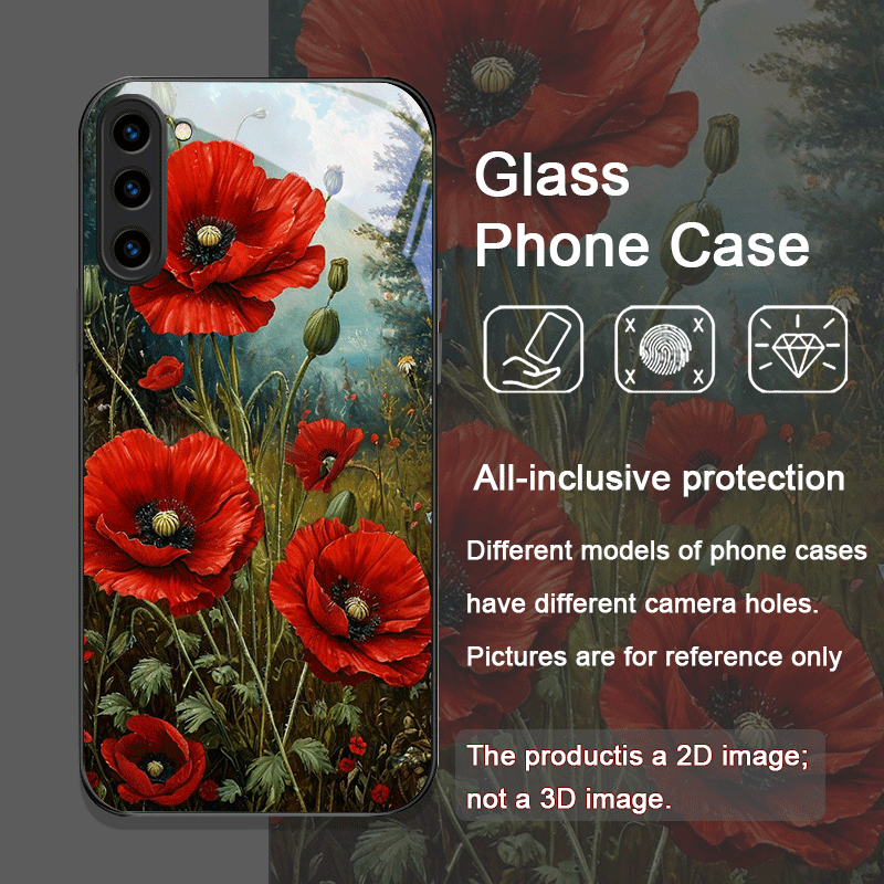 Retro Poppy Flower Bloom Hot R - đánh giá và giá Phone Cases Red