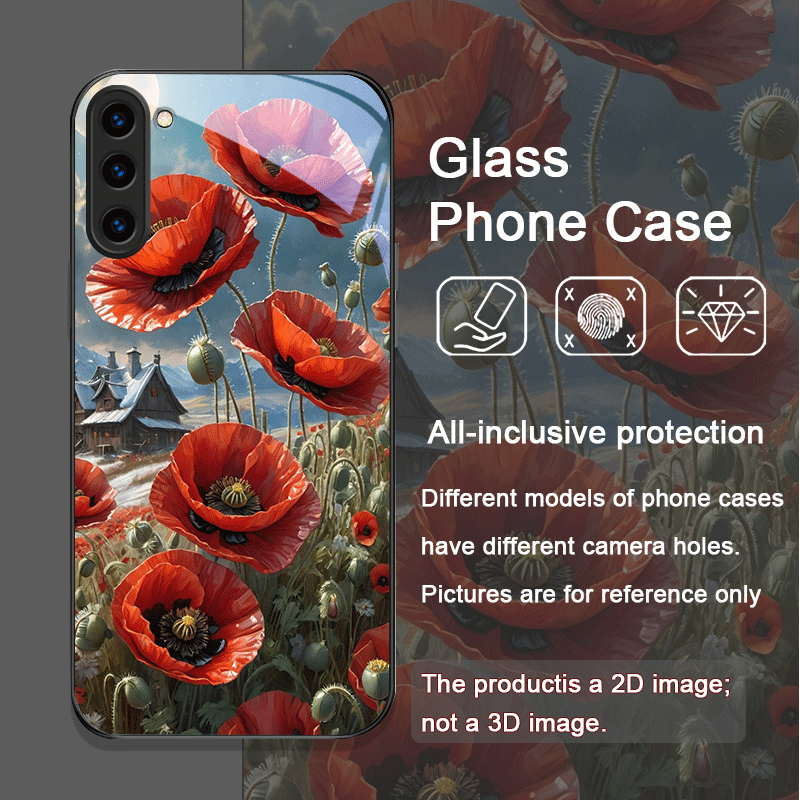 Retro Poppy Flower Bloom Hot R - đánh giá và giá Phone Cases Red
