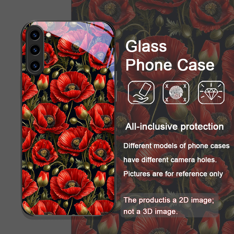 Retro Poppy Flower Bloom Hot R - đánh giá và giá Phone Cases Red