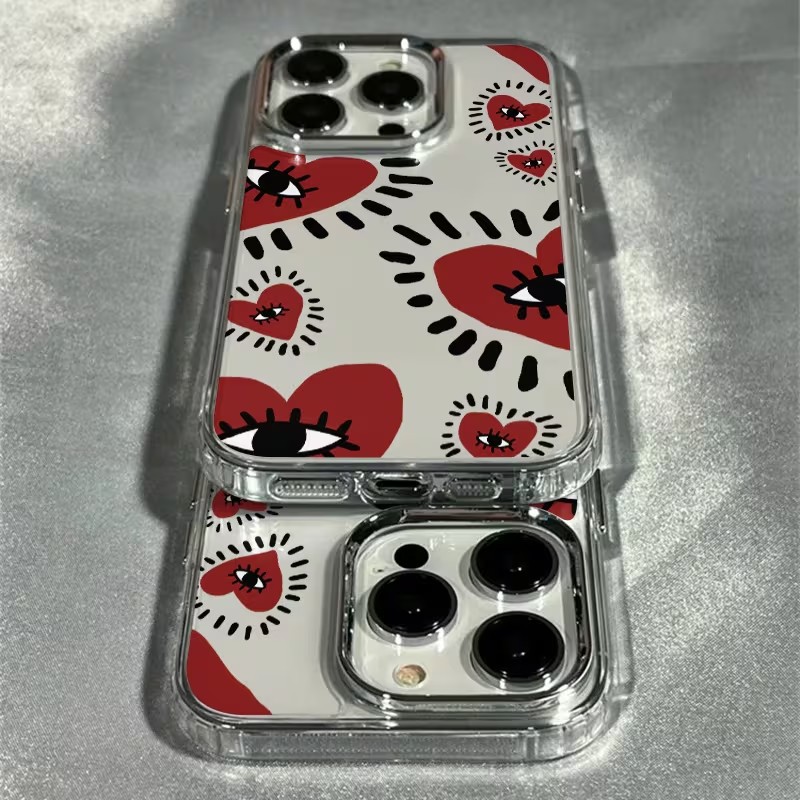 Unique Red Heart Eye Frame Sof - đánh giá và giá Phone Cases Red