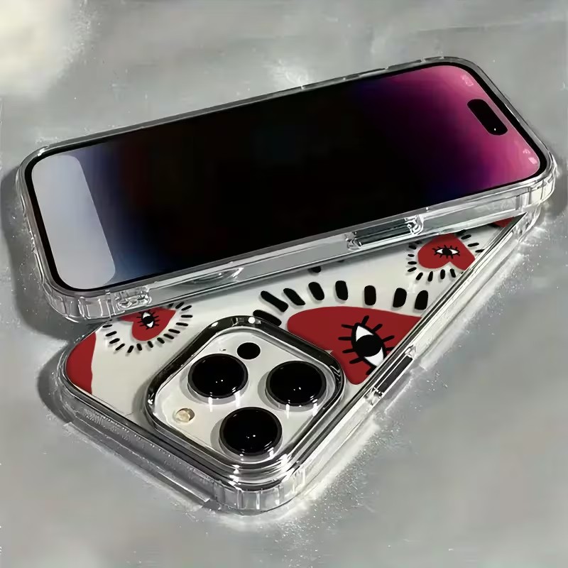 Unique Red Heart Eye Frame Sof - đánh giá và giá Phone Cases Red