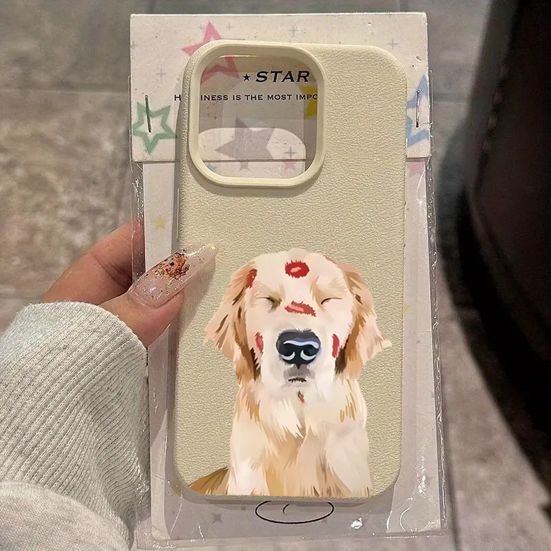 Cute Golden Retriever Red Lip  - đánh giá và giá Phone Cases Red
