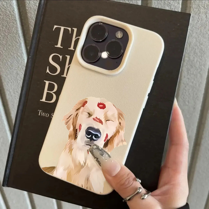 Cute Golden Retriever Red Lip  - đánh giá và giá Phone Cases Red