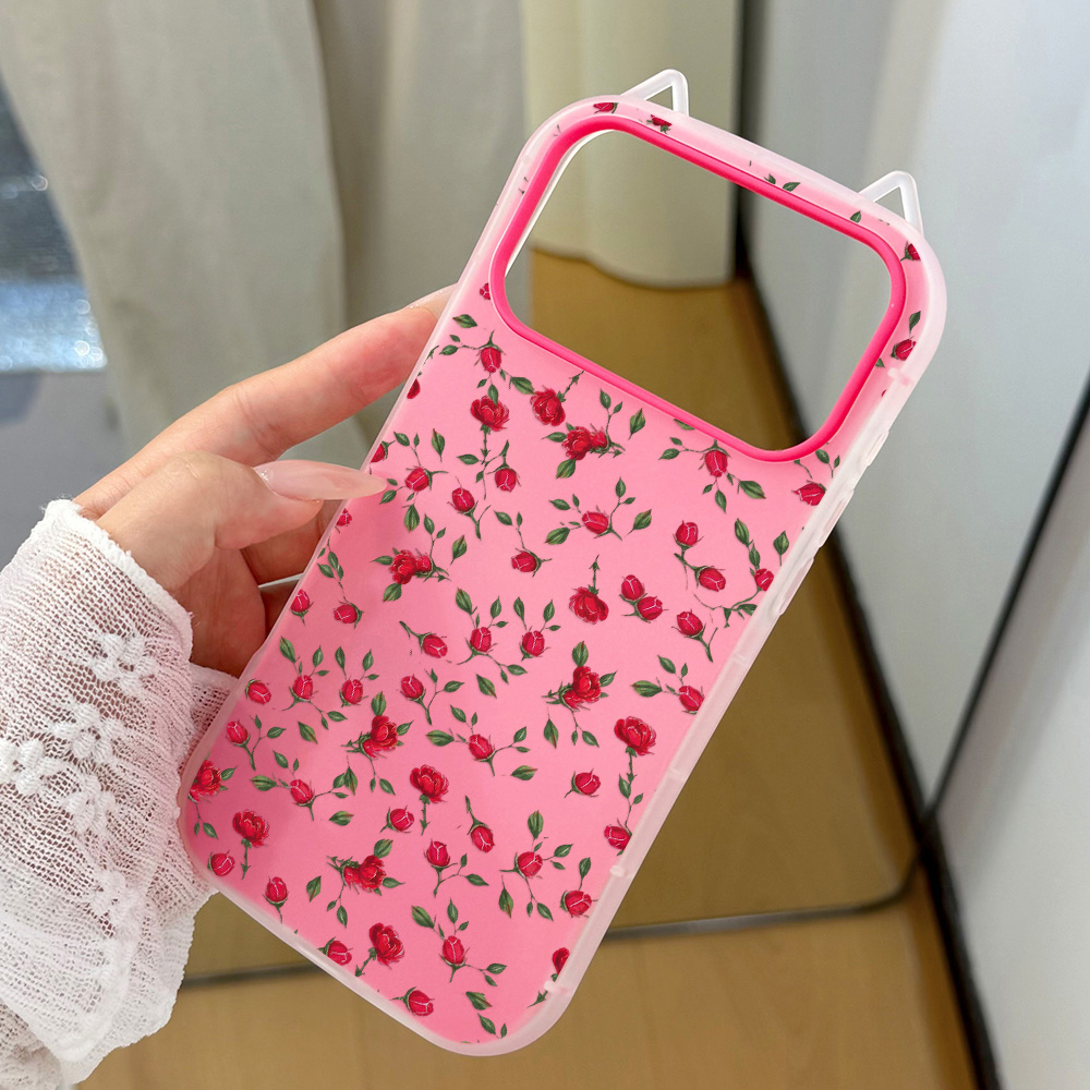 Red Rose Flower Cat Ear Phone  - đánh giá và giá Phone Cases Red