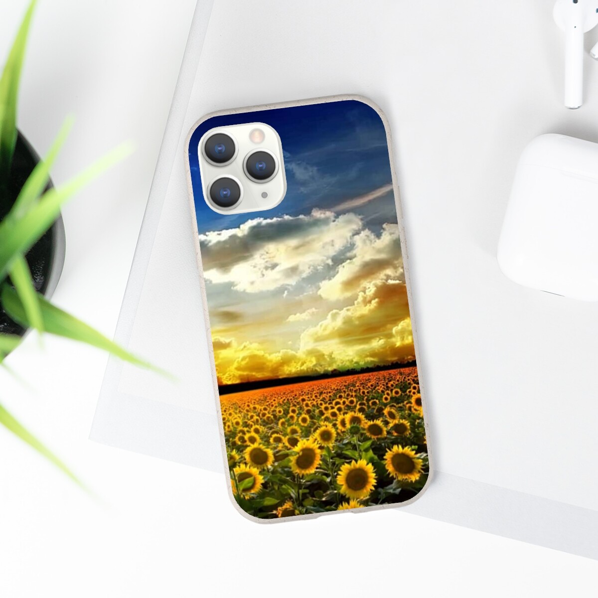 Beautiful Scenic Sunflower Flo - đánh giá và giá Phone Cases Biodegradable
