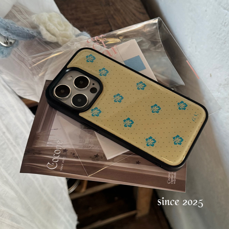 Korean Ins Blue Flowers Polka  - đánh giá và giá Phone Cases Blue