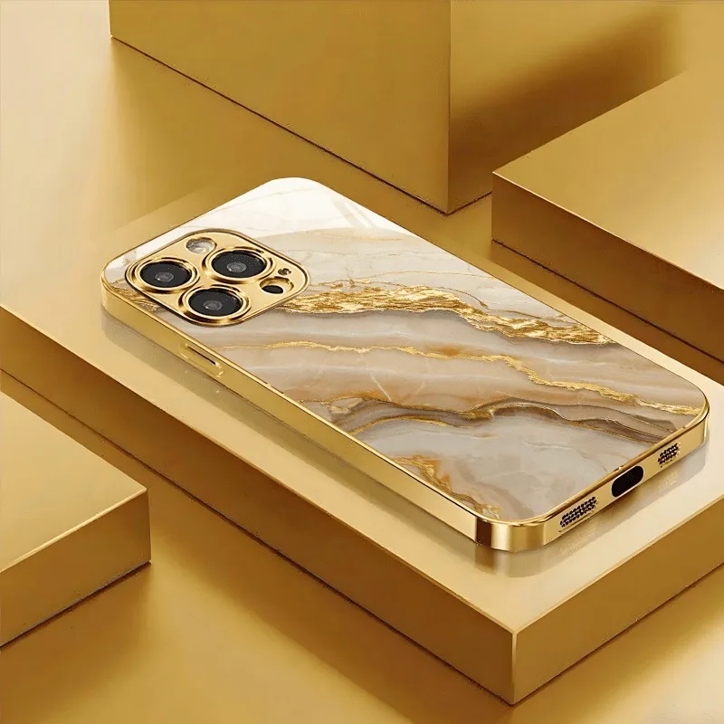 Gold White Marble Patterned Ph - đánh giá và giá Phone Cases Australia