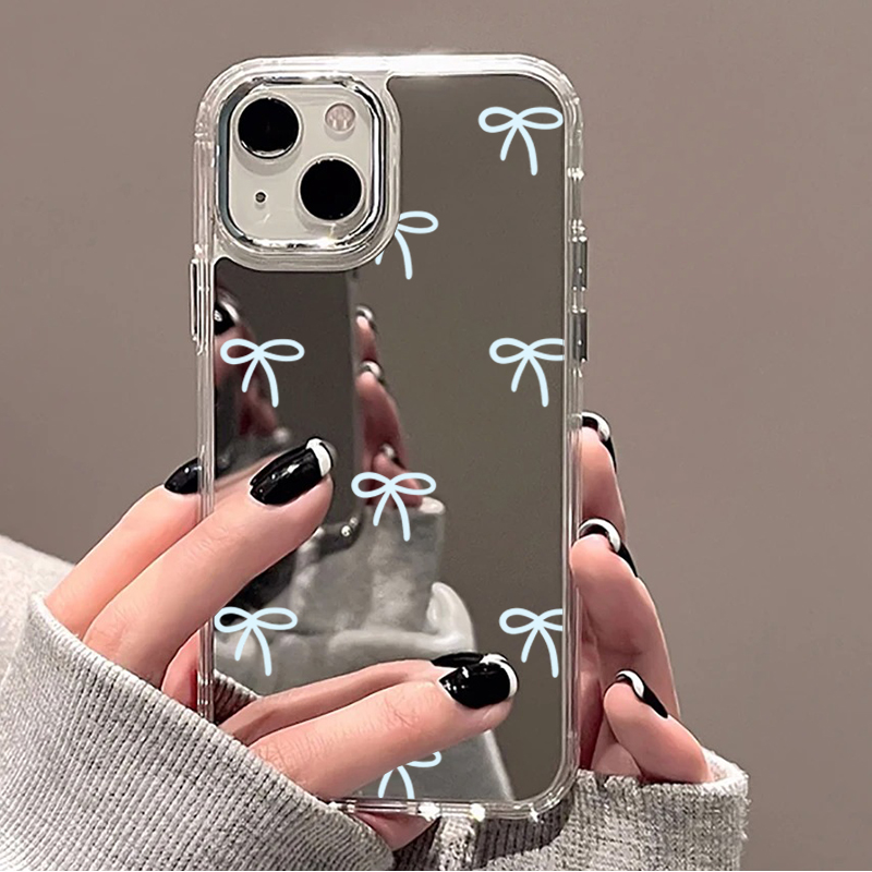 Light Blue Bow Mirror Phone Ca - đánh giá và giá Phone Cases Blue