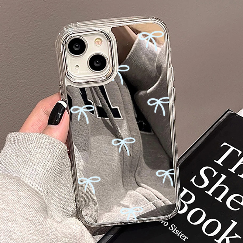 Light Blue Bow Mirror Phone Ca - đánh giá và giá Phone Cases Blue