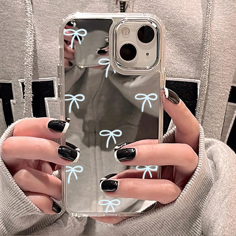 Light Blue Bow Mirror Phone Ca - đánh giá và giá Phone Cases Blue