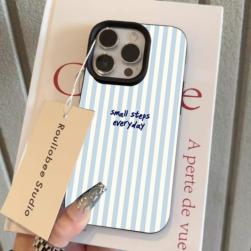 Blue English Blue White Stripe - đánh giá và giá Phone Cases Blue