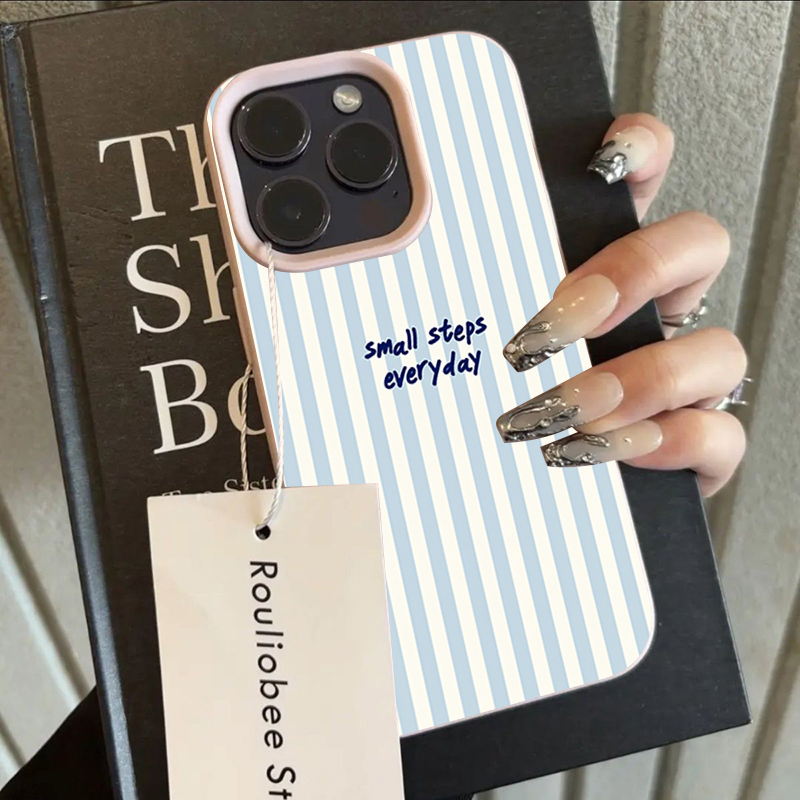 Blue English Blue White Stripe - đánh giá và giá Phone Cases Blue