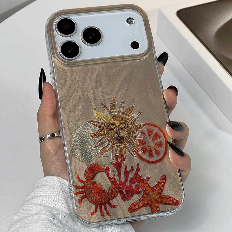 Ice Texture Ocean Red coral Ph - đánh giá và giá Phone Cases Red