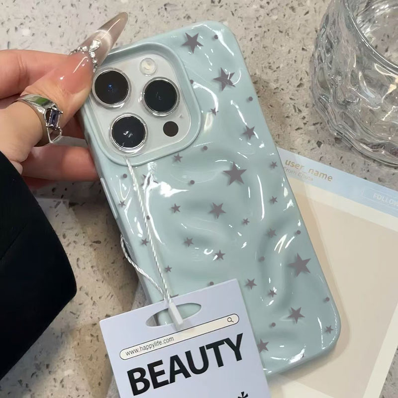 Minimalist Gray-Blue Star Wave - đánh giá và giá Phone Cases Blue